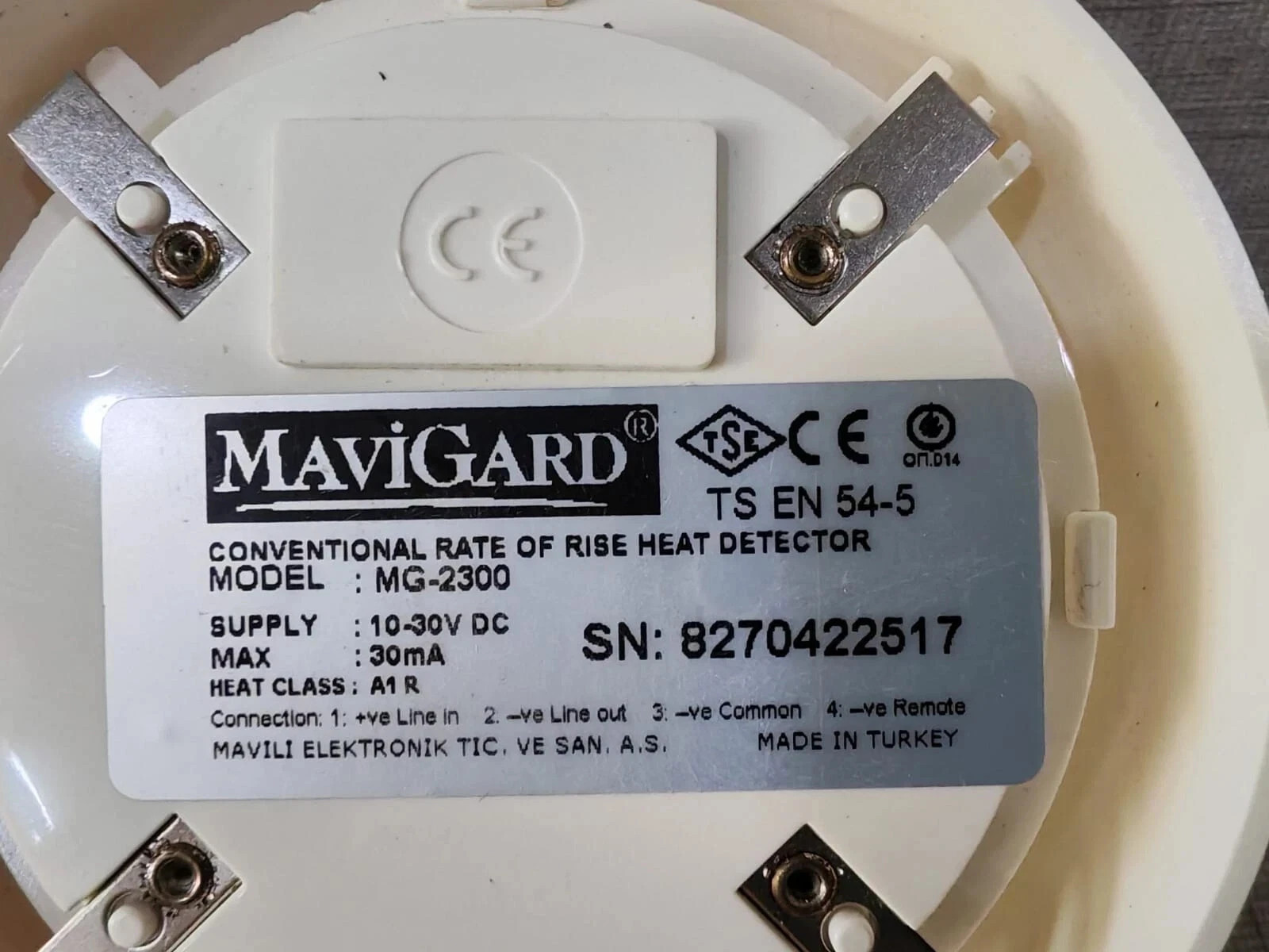 MAVIGUARD MG-300 MAVIGUARD MG-300 CONVENTIONAL RATE OF RISE HEAT DETECTOR 7
