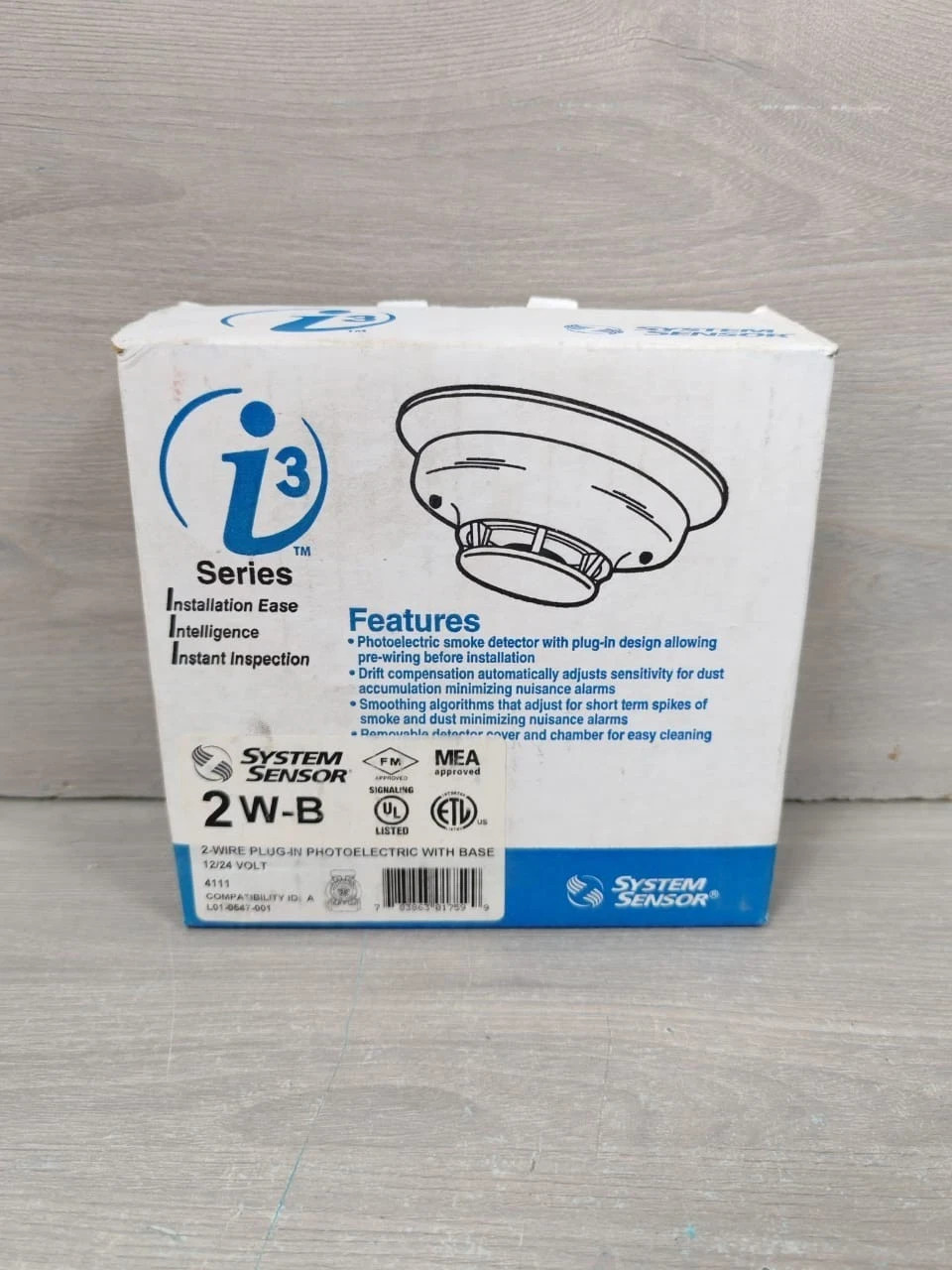 SYSTEM SENSOR 2W-B SYSTEM SENSOR 2W-B 2WIRE PLUG-IN PHOTOELECTRIC W/ BASE SMOKE DETECTOR 9