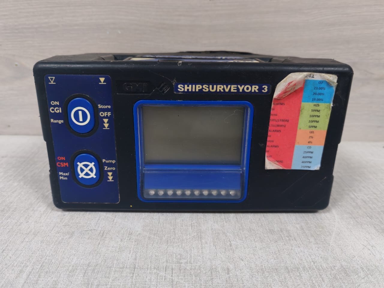 GMI S-3 VER.1-16 GMI SHIPSURVEYOR 3 S-3 VER.1-16 PORTABLE GAS DETECTOR- NEED CALIBRATION 5