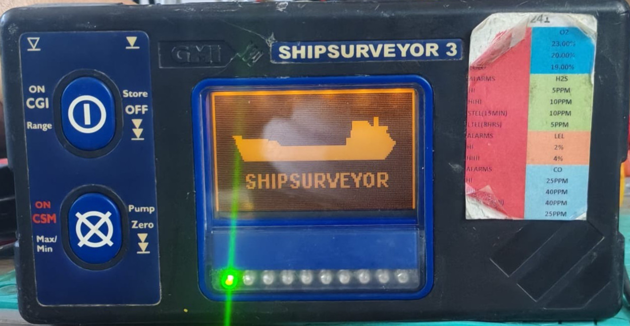GMI SHIPSURVEYOR 3 S-3 VER.1-16 PORTABLE GAS DETECTOR- NEED CALIBRATION