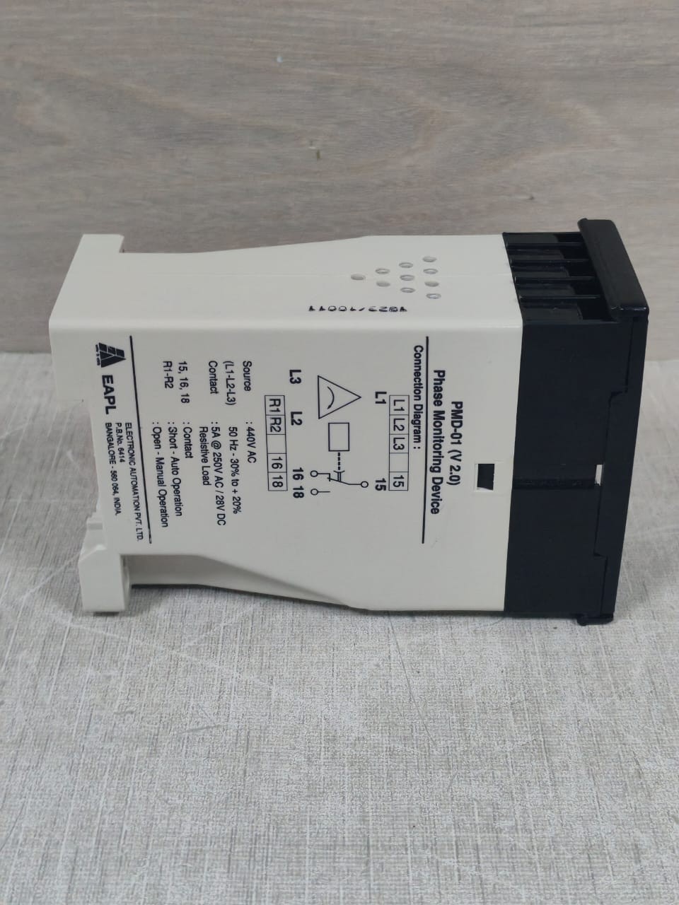 EAPL PMD-01 V 2.0 EAPL PMD-01 V 2.0 PHASE MONITORING DEVICE 440VAC 7