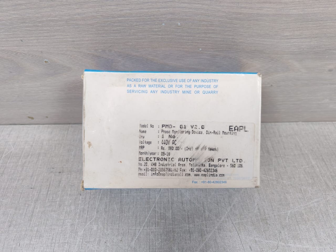 EAPL PMD-01 V 2.0 EAPL PMD-01 V 2.0 PHASE MONITORING DEVICE 440VAC 10