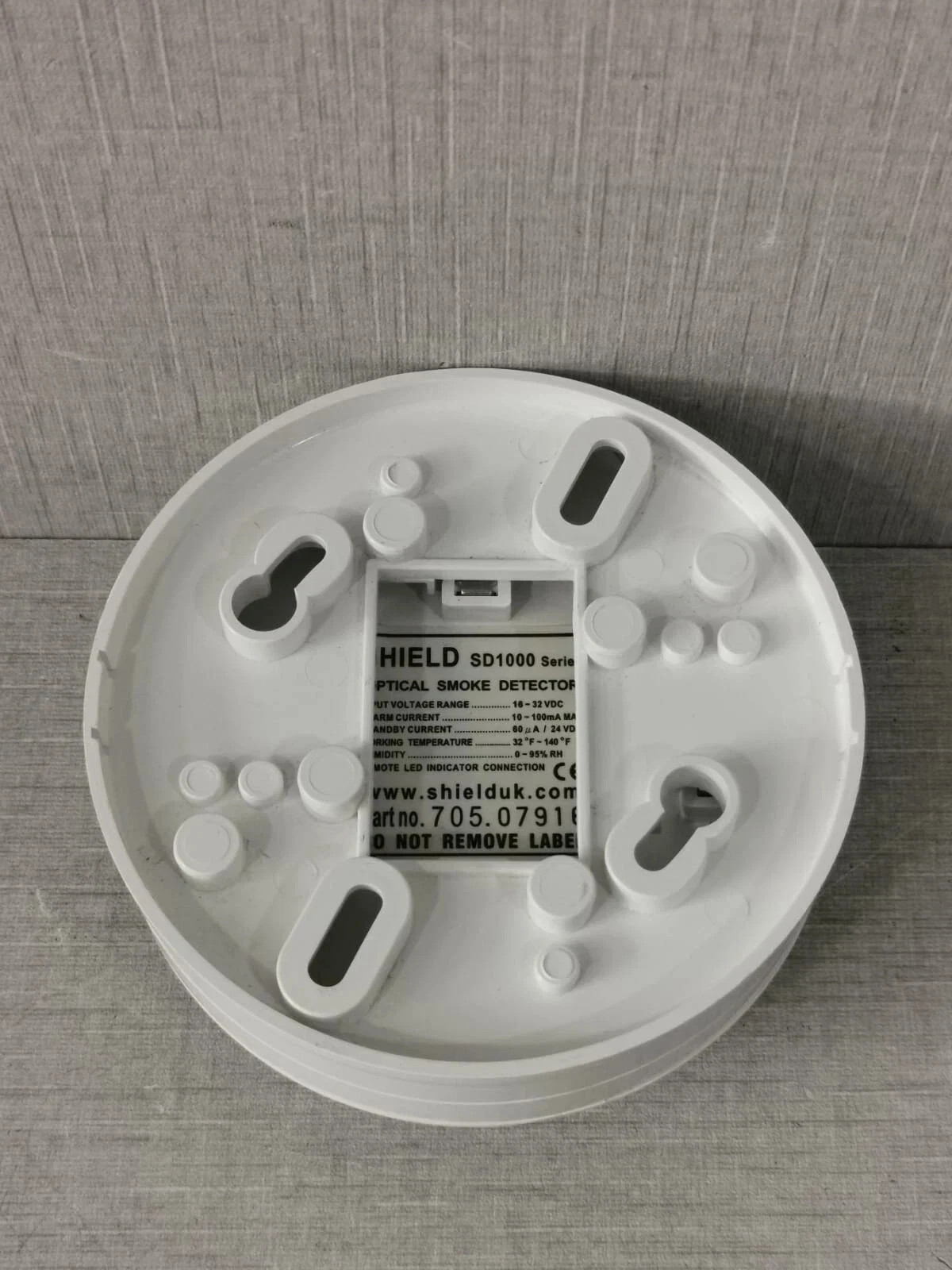 SHIELD SD1000 SHIELD SD1000 SERIES OPTICAL SMOKE DETECTOR 16-32VDC 10-100mA MAX 4