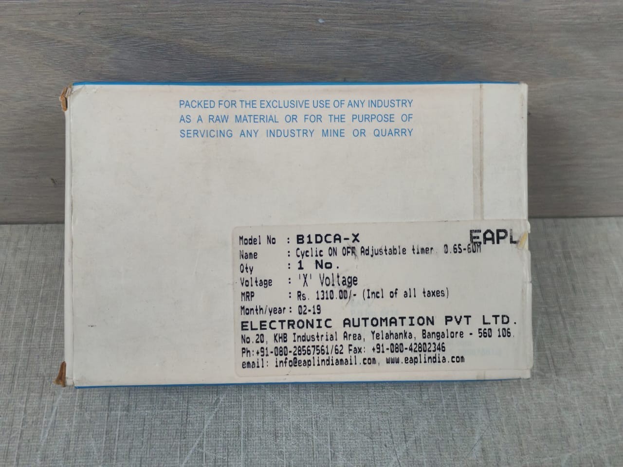 EAPL B1DCA-X EAPL B1DCA-X CYCLIC ADJUSTABLE TIMER 7