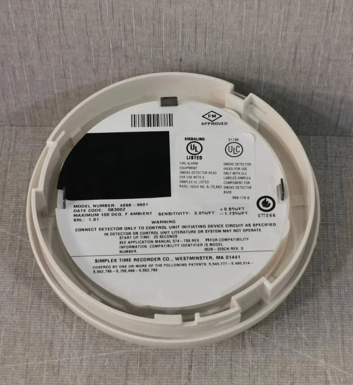 Simplex 4098-9601 Simplex 4098-9601 SMOKE DETECTOR HEAD 5