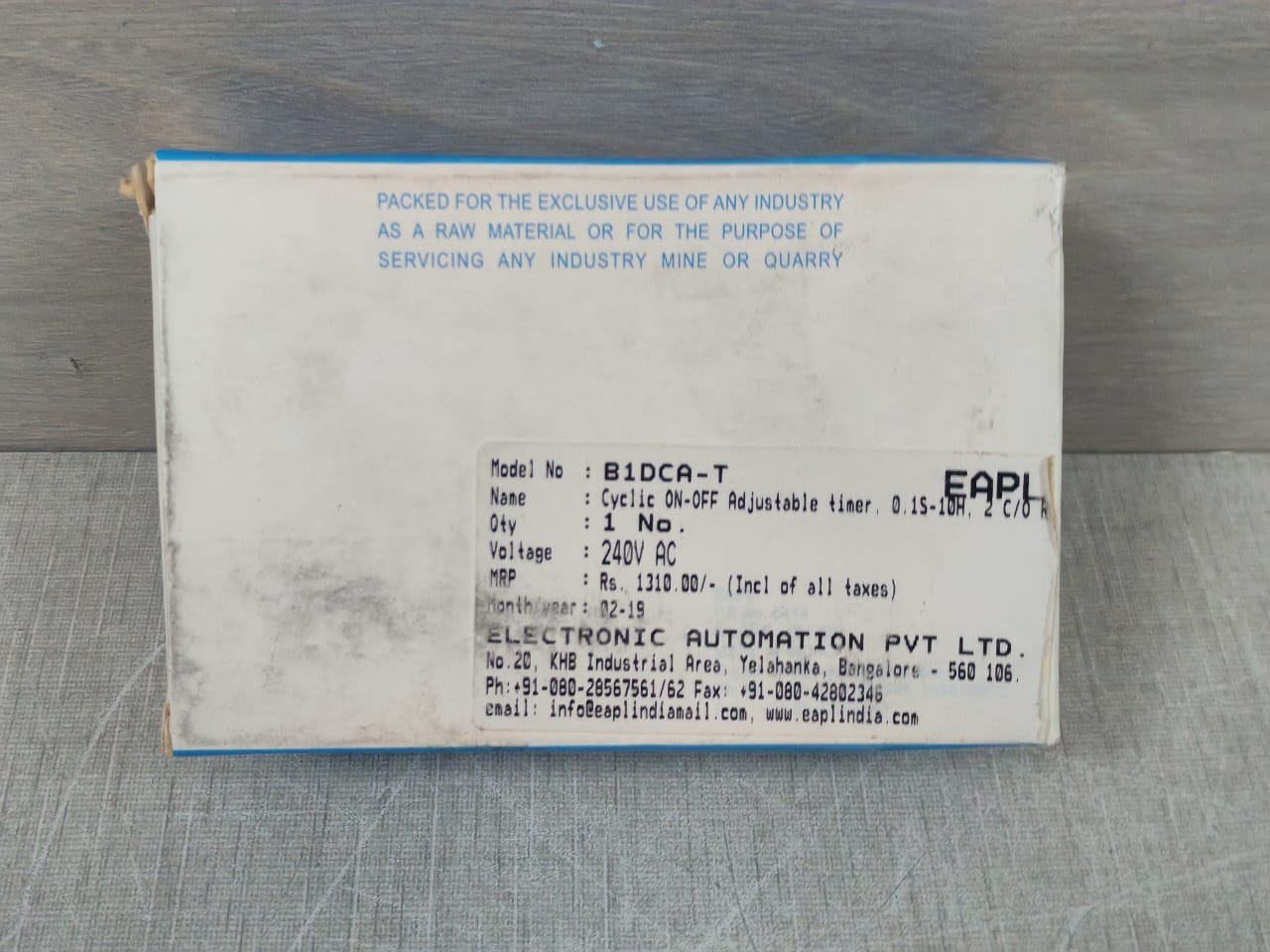 EAPL B1DCA-T EAPL B1DCA-T CYCLIC ADJUSTABLE TIMER 10