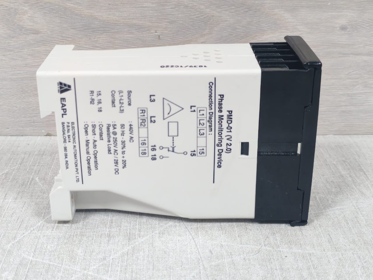 EAPL PMD-01 V 2.0 EAPL PMD-01 V 2.0 PHASE MONITORING DEVICE 440VAC 6