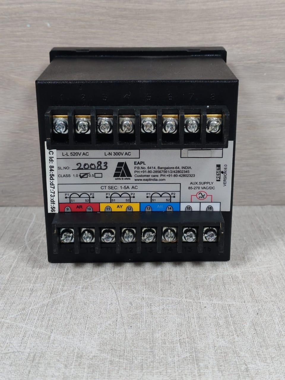 EAPL EMS-01X EAPL EMS-01X THREE PHASE ENERGY METER- W/O ORIGINAL BOX 9