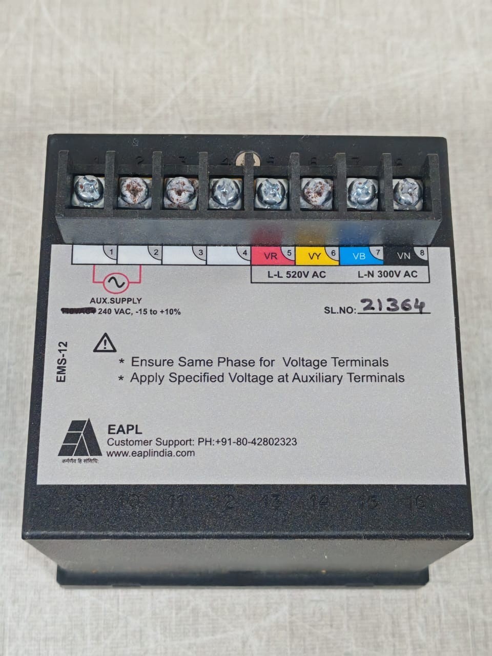 EAPL EMS-12 EAPL EMS-12 VOLTMETER 240VAC 8