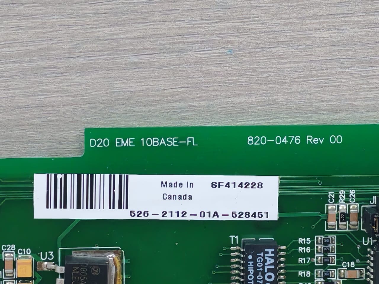 GE 820-0476 REV.00 GE 820-0476 REV.00 Digital Input Submodule D20 EME 10BASE-FL/ 10BT MIC 2
