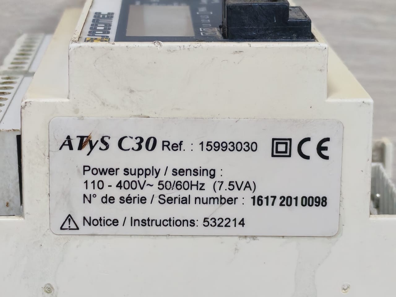 Socomec ATYS C30 Socomec ATYS C30 Control Relay 15993030 4