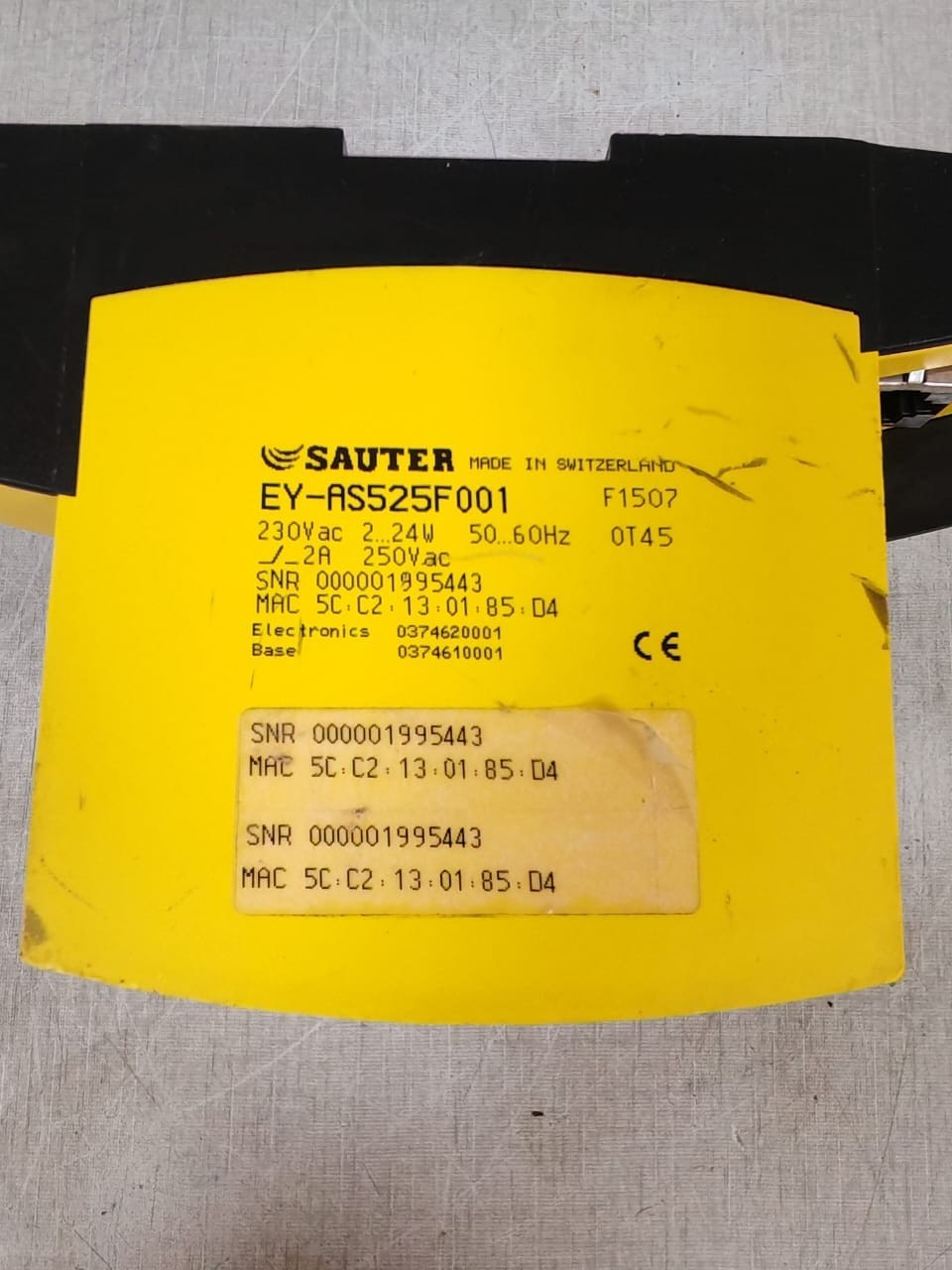 SAUTER EY-AS525F001 SAUTER MODU525 EY-AS525F001 MODULAR AUTOMATION STATION 230VAC 7