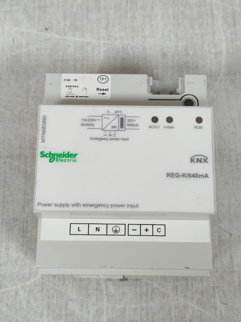 Schneider Electric MTN683890 SCHNEIDER ELECTRIC MTN683890 REG-K/640mA KNX POWER SUPPLY 8