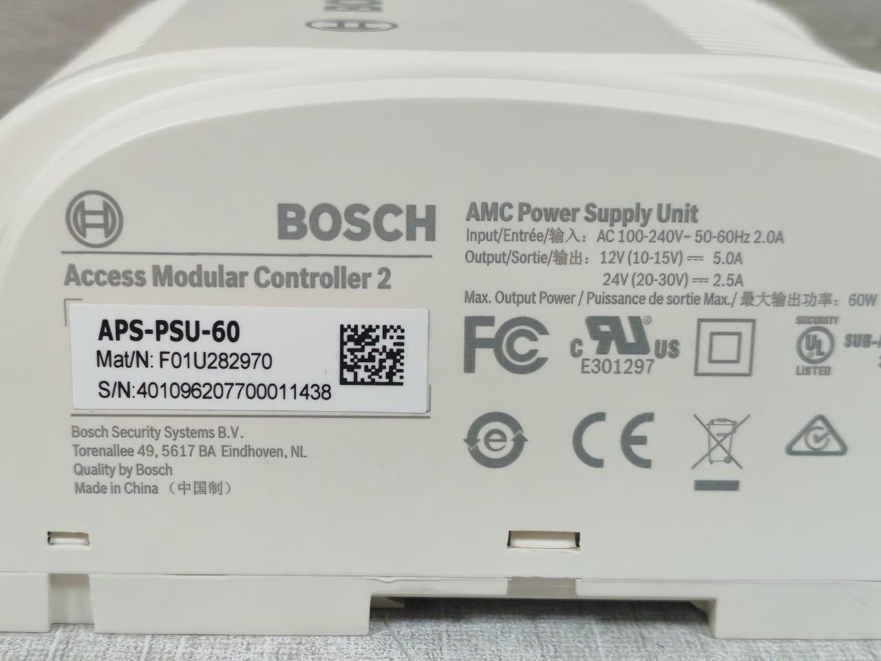Bosch PSU-60 Bosch APS-PSU-60 Access Modular Controller 2 Power Supply Unit F01U282970 4