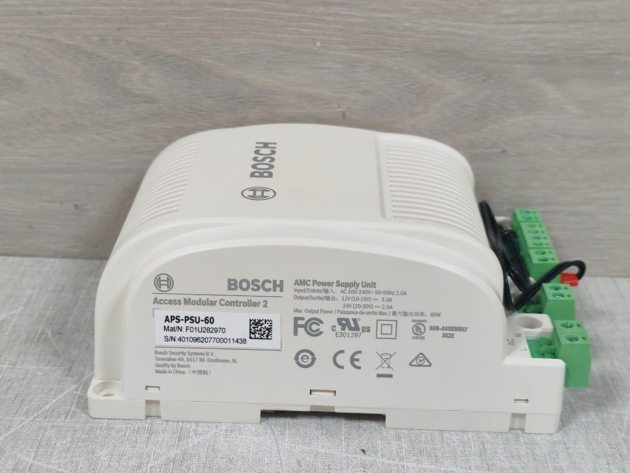 Bosch PSU-60 Bosch APS-PSU-60 Access Modular Controller 2 Power Supply Unit F01U282970 5