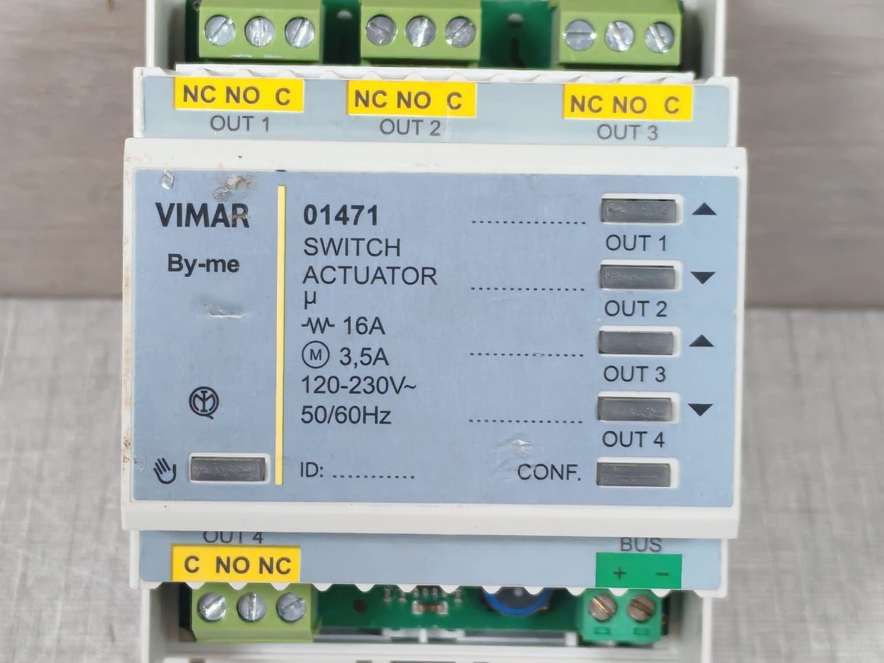 VIMAR VIMAR-01471 VIMAR 01471 Switch Actuator 120-230V 50/60Hz 3