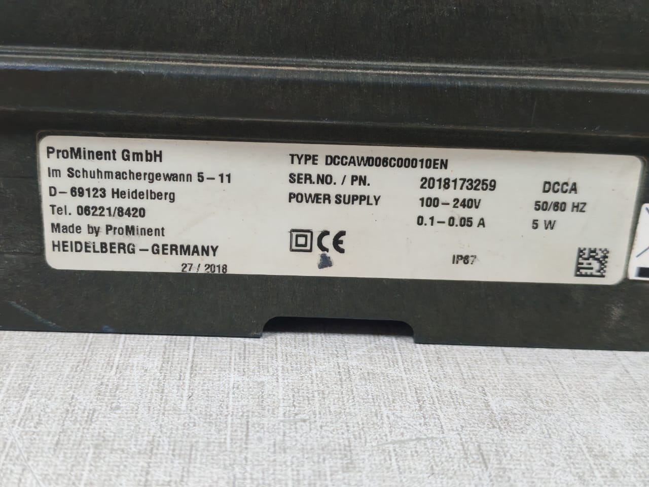 PROMINENT DCCAW006C00010EN PROMINENT DCCAW006C00010EN P/N 2018173259 COMPACT CONTROLLER 100-240V 9