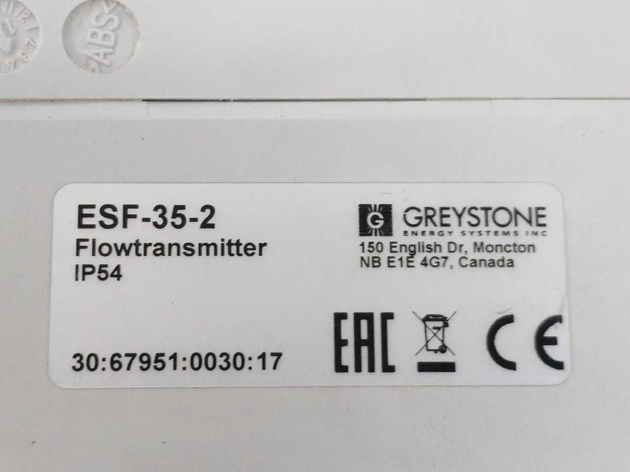 Greystone ESF-35-2 GREYSTONE ESF-35-2/ ESF-35-2-M2 Flowtransmitter 24VAC/DC 4