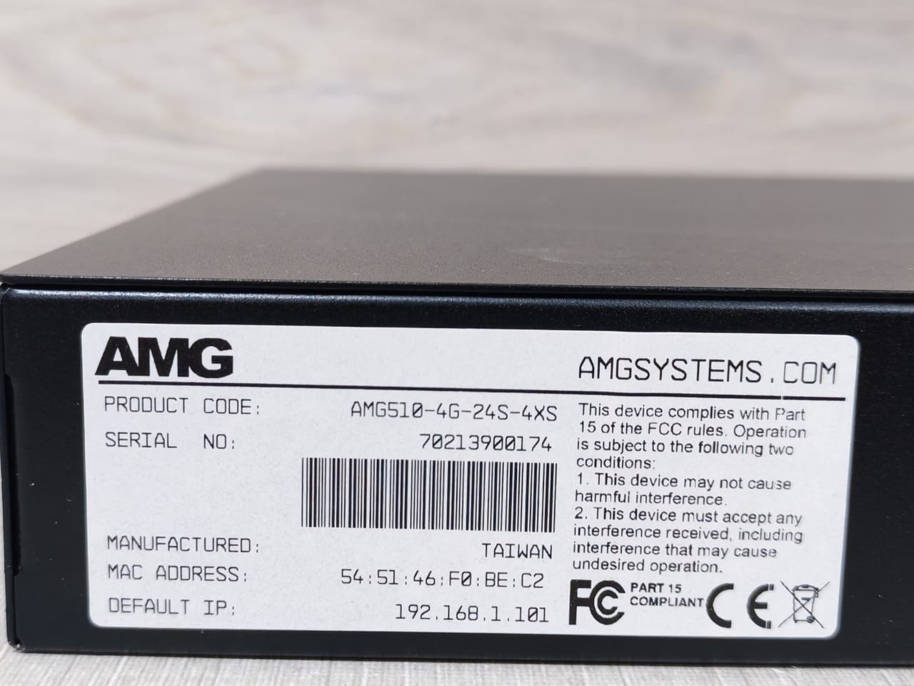 AMG Systems AMG510-4G-24S-4XS AMG Systems AMG510-4G-24S-4XS Ethernet Switch 8