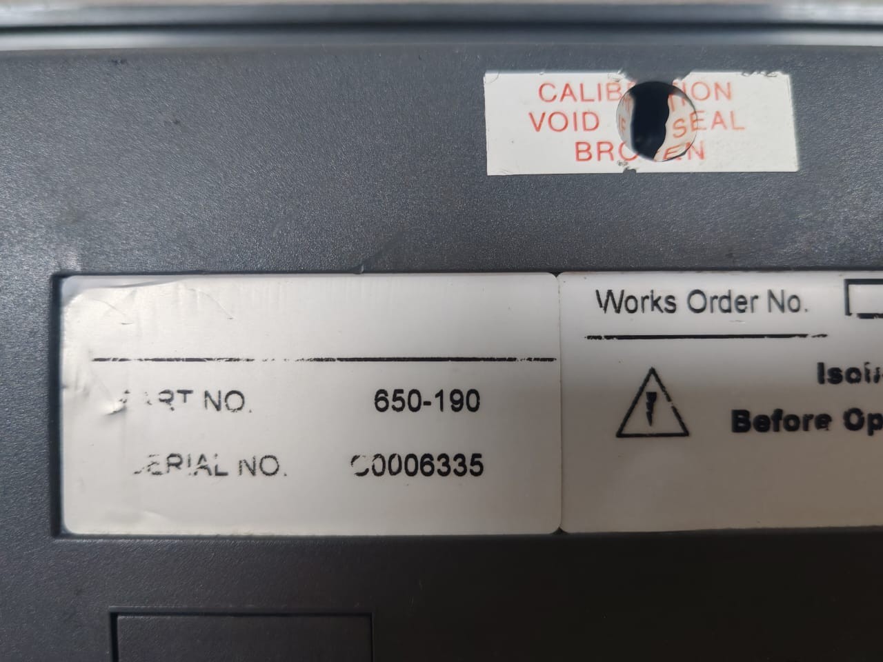 ACCESS ACCESS 4000 ACCESS 4000 P/N 650-190 VER.1.20G CONTROL PANEL - BLACK SPOT ON THE SCREEN 4