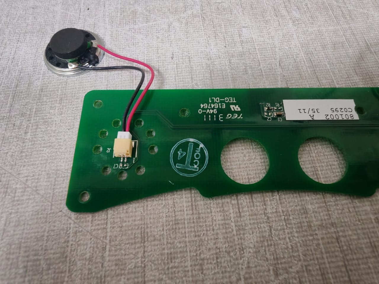 Crossmatch Technologies C0295 801002 A C0295 PCB FROM CROSSMATCH TECHNOLOGIES SEEK II CONTROLLER 4