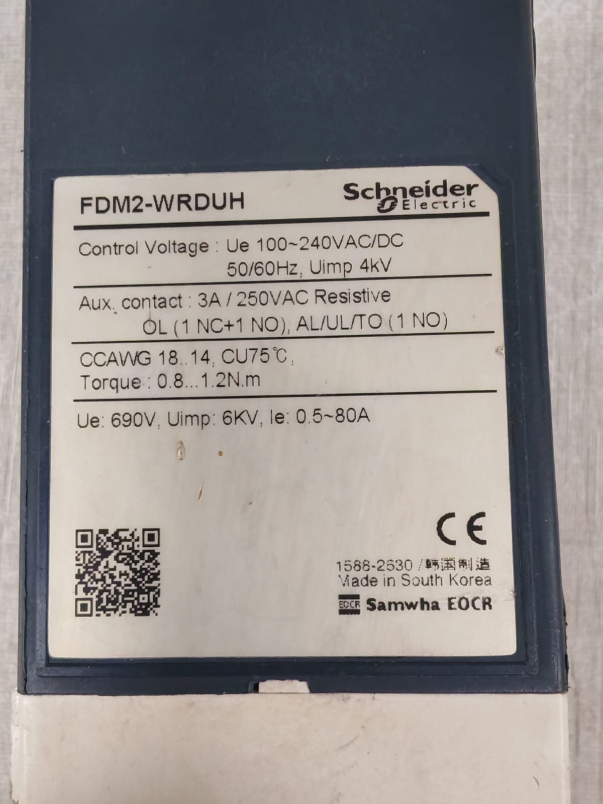 Schneider Electric FDM2-WRDUH Schneider Electric FDM2-WRDUH Motor Protection Relay 2
