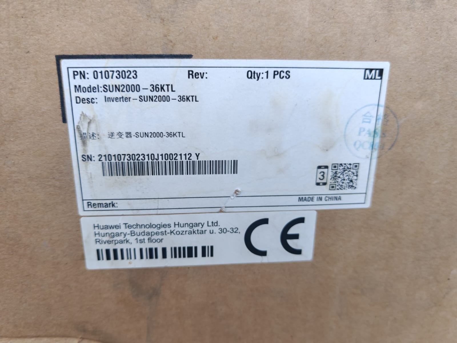 Unbranded SUN2000-36KTL P/N 01073023 SUN2000-36KTL P/N 01073023 INVERTER 6