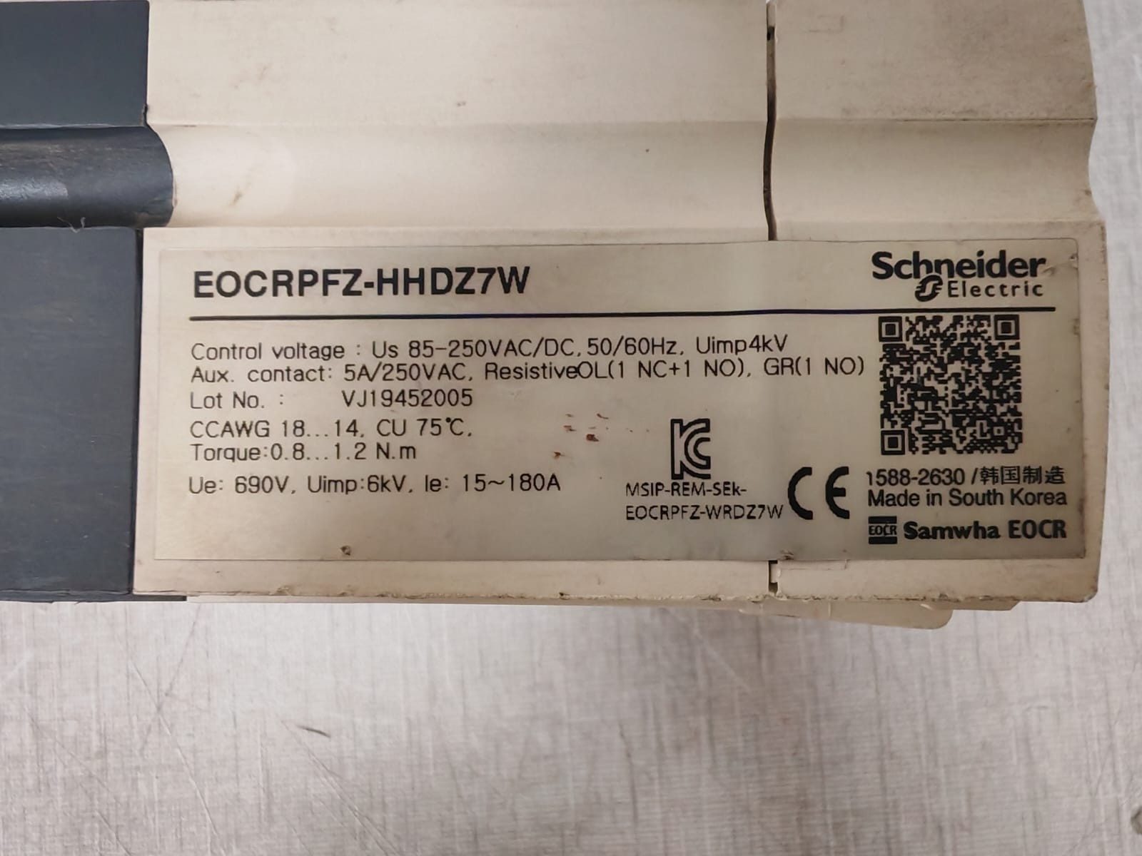 Schneider Electric EOCR-PFZ Schneider Electric EOCR-PFZ / EOCRPFZ-WRDZ7W Multi-function Overload Relay 2