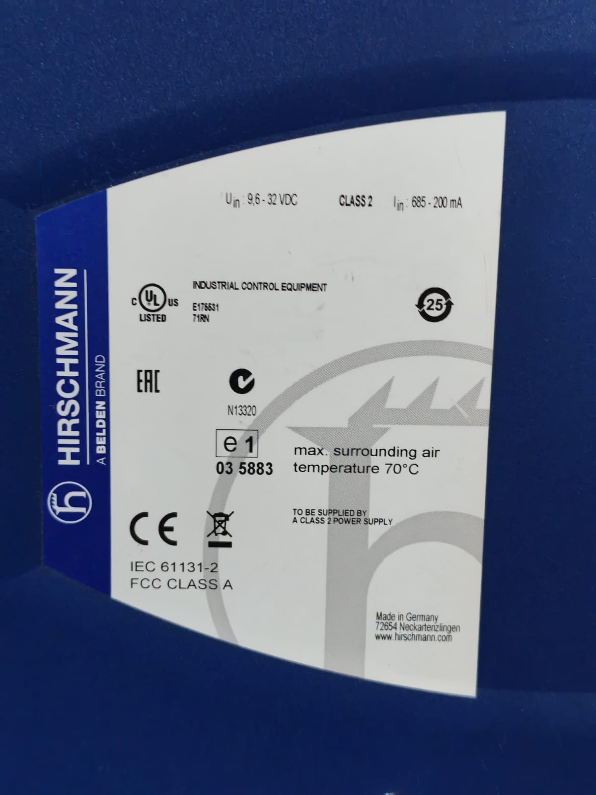 HIRSCHMANN SPIDER II GIGA 5T/2S EEC HIRSCHMANN SPIDER II GIGA 5T/2S EEC JUMBO RAILSWITCH 6