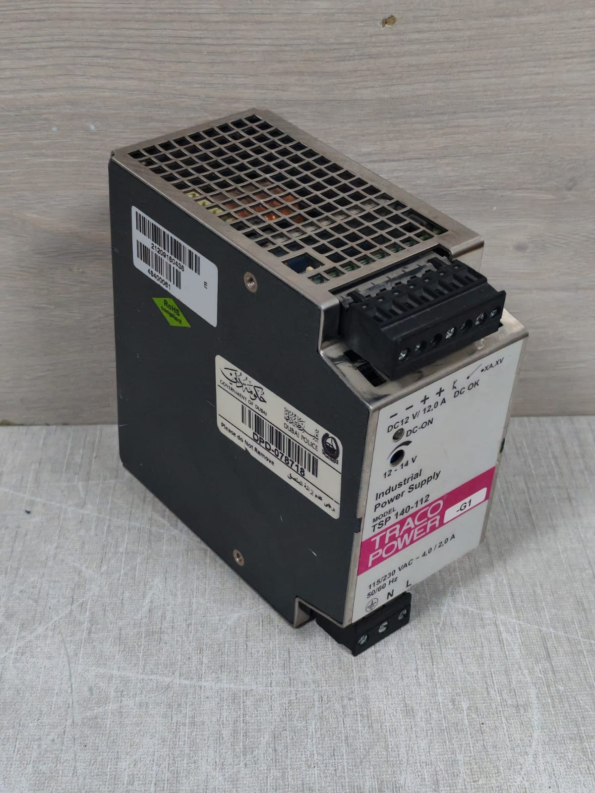 TRACOPOWER TSP 140-112 TRACO POWER TSP 140-112 INDUSTRIAL POWER SUPPLY 115/230VAC 3