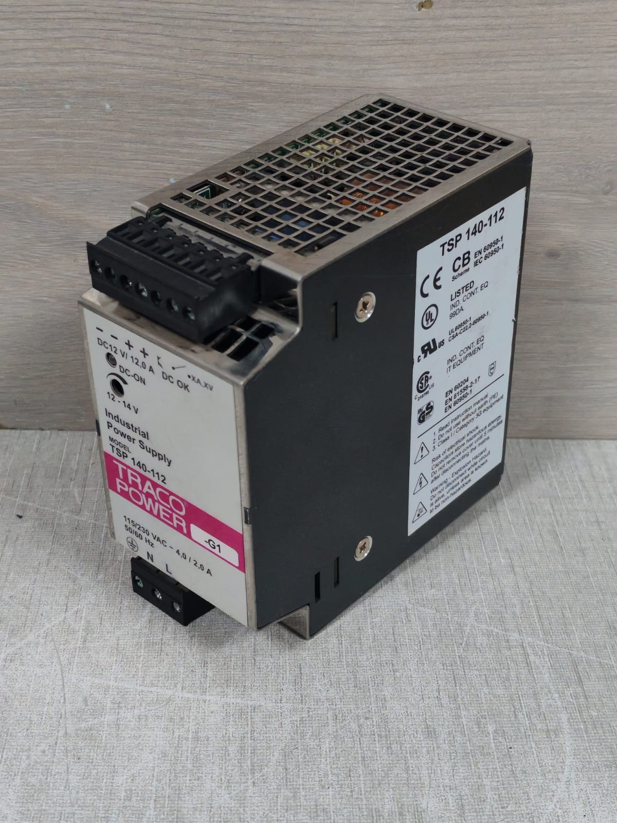 TRACOPOWER TSP 140-112 TRACO POWER TSP 140-112 INDUSTRIAL POWER SUPPLY 115/230VAC 4