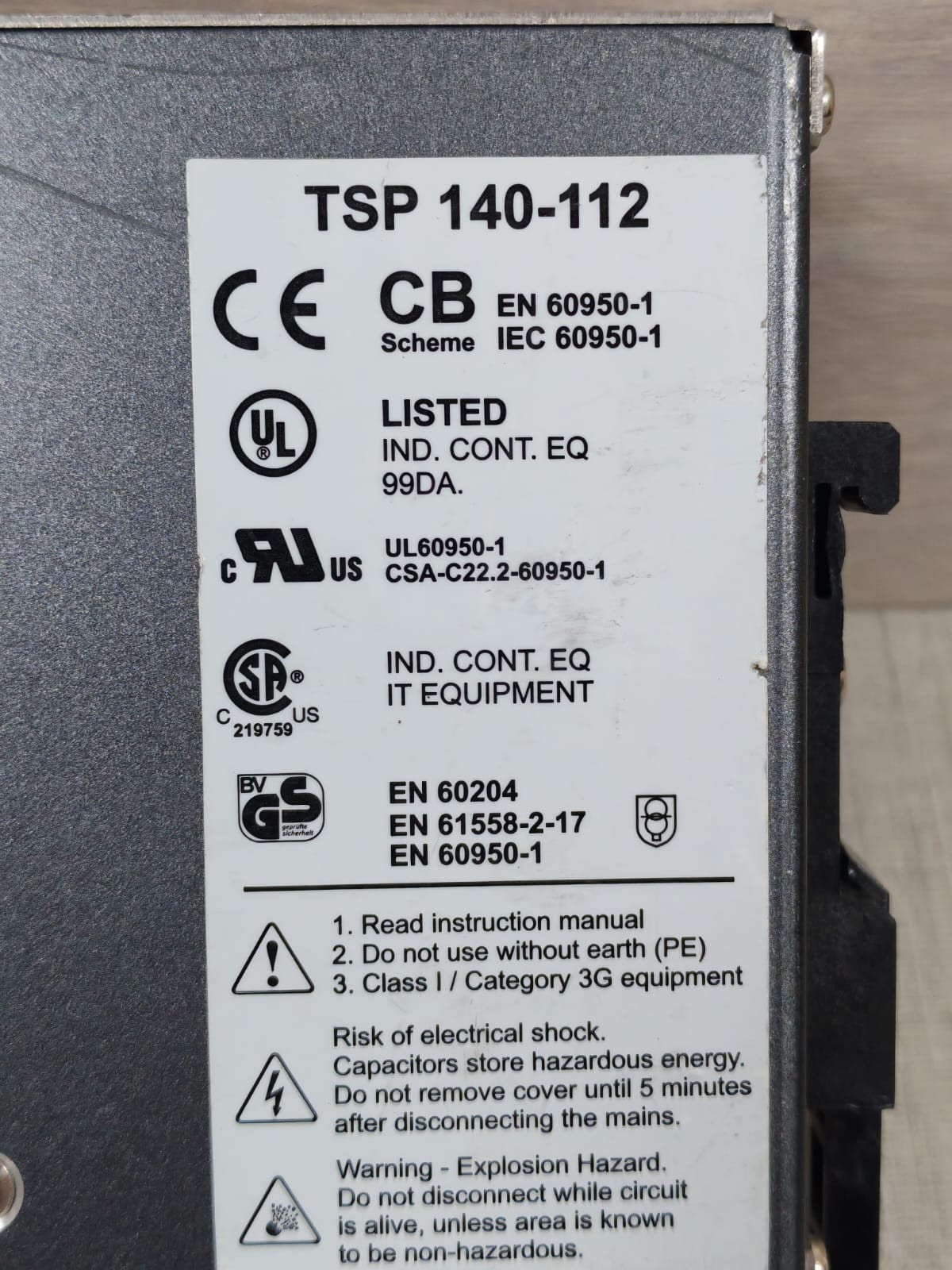 TRACOPOWER TSP 140-112 TRACO POWER TSP 140-112 INDUSTRIAL POWER SUPPLY 115/230VAC 5