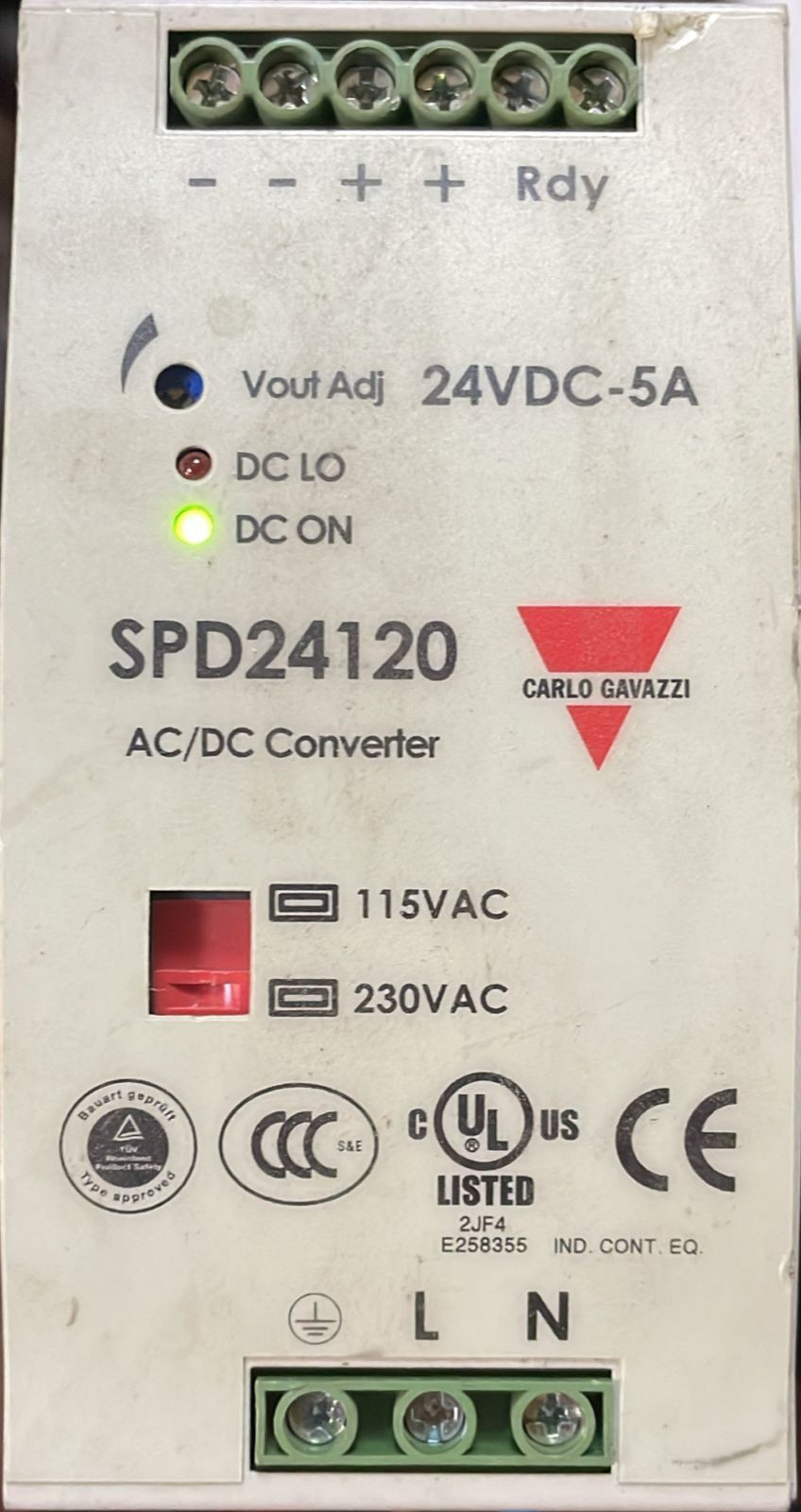 CARLO GAVAZZI SPD241201 POWER SUPPLY 24VDC