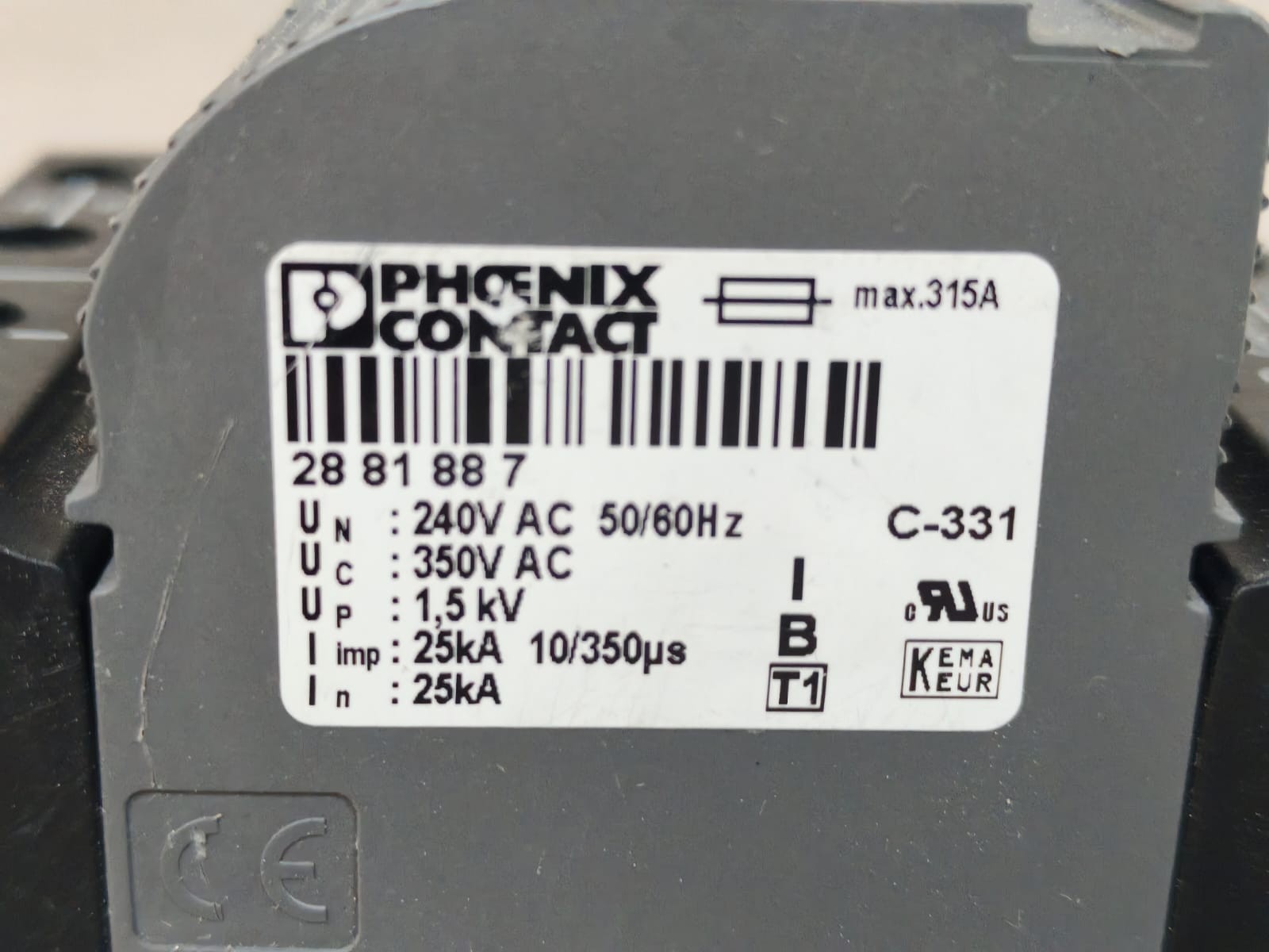 Phoenix Contact 2859738 FLT-CP-1S-350 PHOENIX CONTACT 2859738 FLT-CP-1S-350 FLASHTRAB COMPACT 8