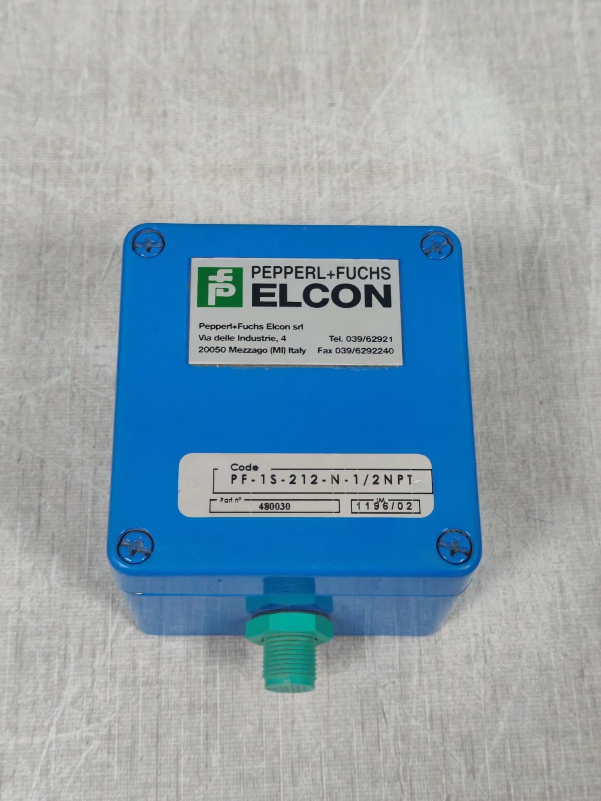 PEPPERL+FUCHS 480030 Pepperl+fuchs Elcon PF 1S 212 N 1/2 NPT 480030 7