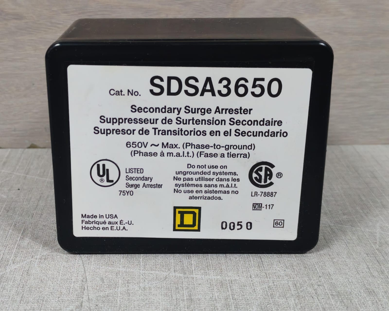 Square D SDSA3650 Square D SDSA3650 Secondary Surge Arrester 2