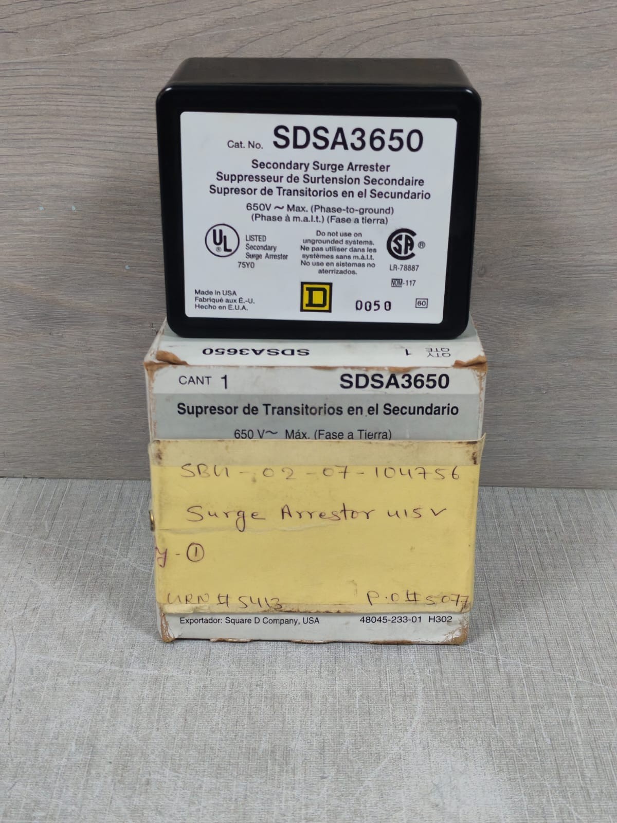Square D SDSA3650 Secondary Surge Arrester