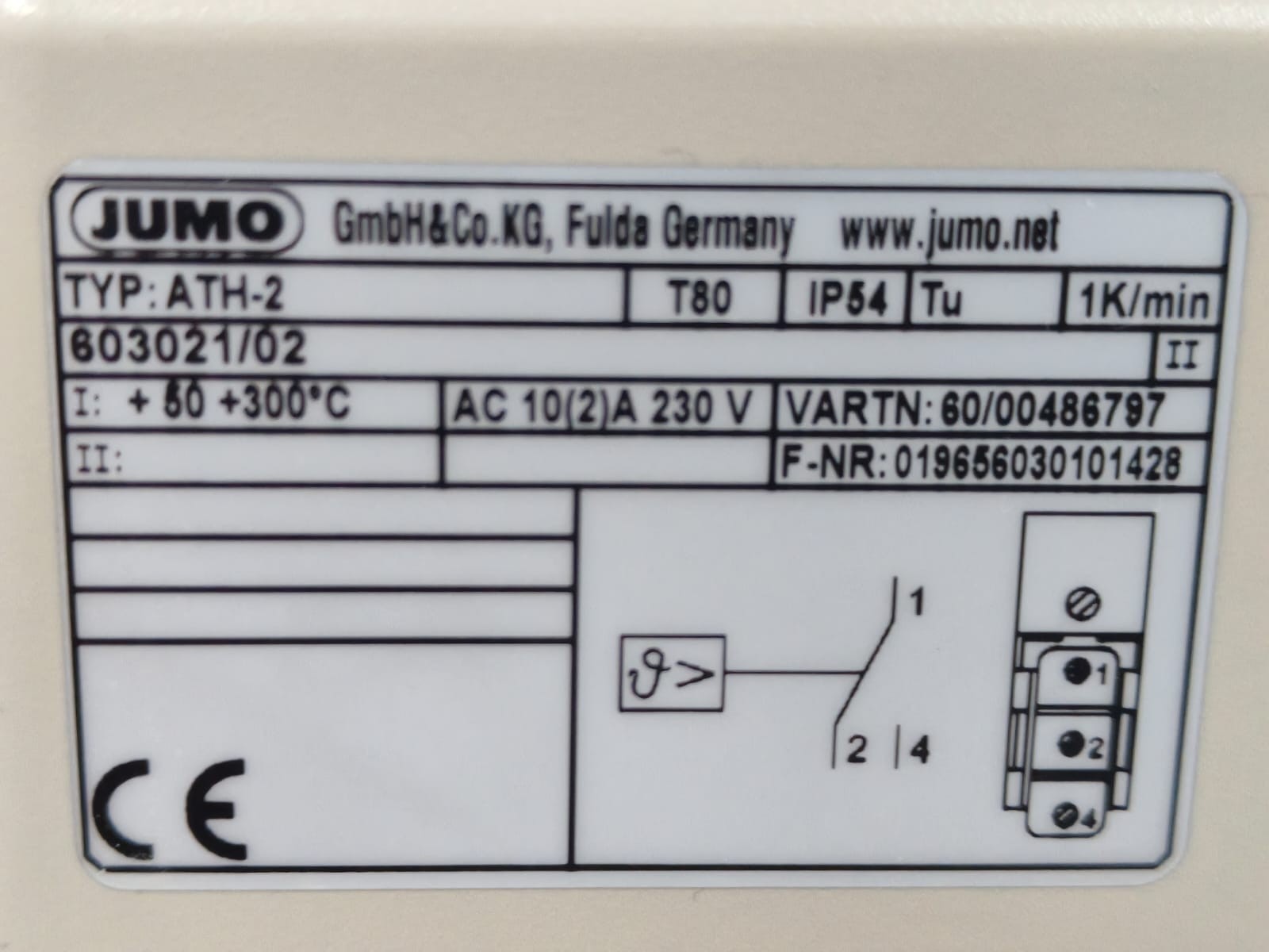 JUMO ATH-2 JUMO ATH-2 603021/02 SURFACE-MOUNTED THERMOSTAT 7