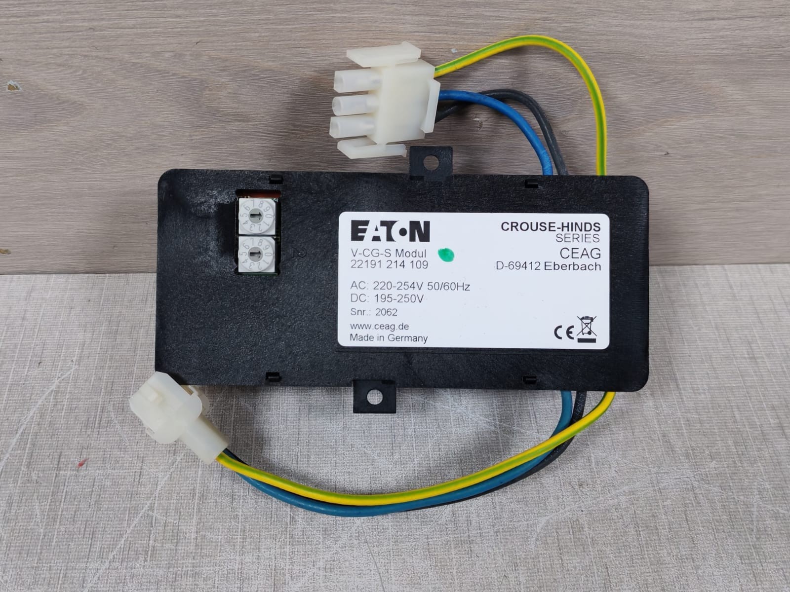 CROUSE-HINDS By EATON V-CG-S 22191 214 109 Battery Module For Exit V-CG-S