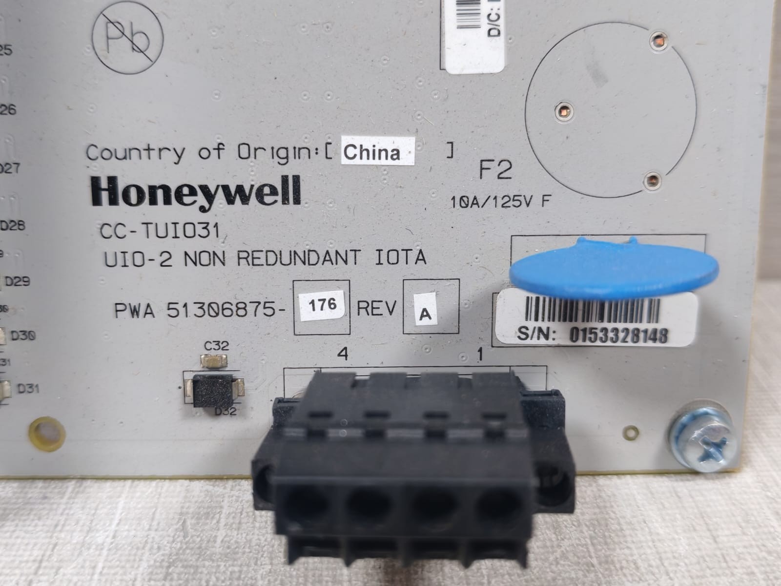 Honeywell CC-TUIO31 HONEYWELL CC-TUIO31 UIO-2 NON REDUNDANT IOTA PWA 51306875-176 REV.A [OTHER] 2