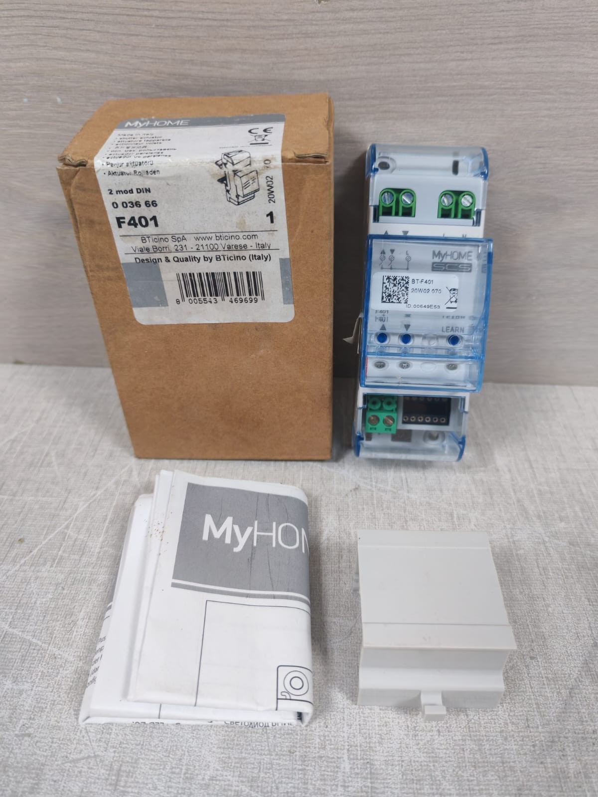 Legrand BTICINO MyHome SCS F401 2 MOD DIN Module Actuator