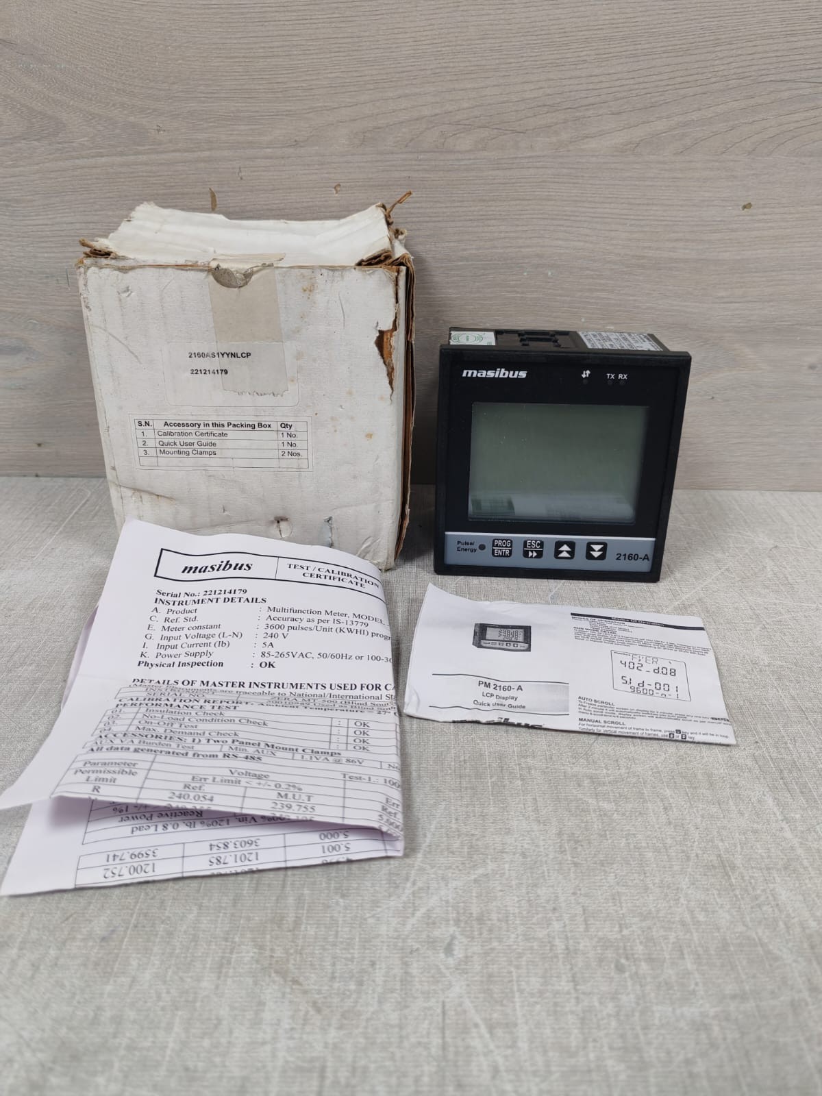 MASIBUS 2160-A / 2160-A 2160AS1SYYNLCP DIGITAL MULTIFUNCTION ENERGY METER