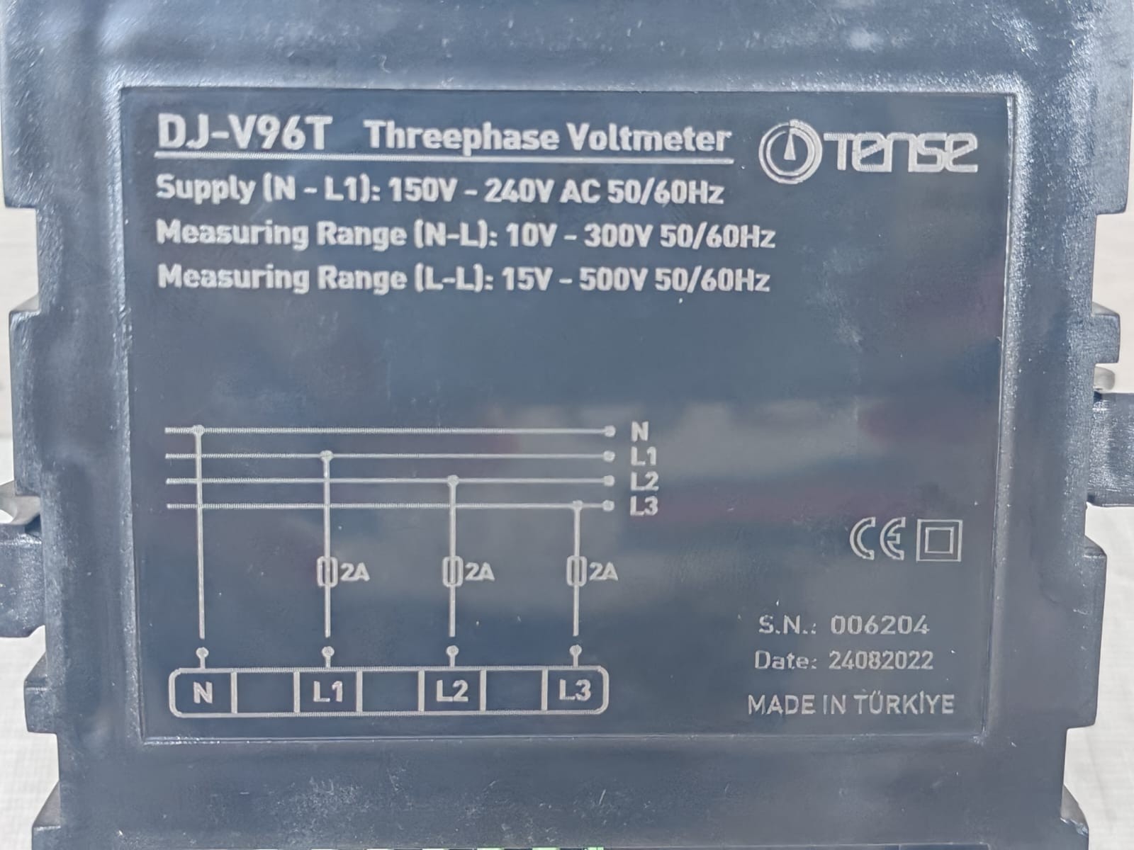 TENSE DJ-V96T TENSE DJ-V96T DIGITAL THREEPHASE VOLMETER 10