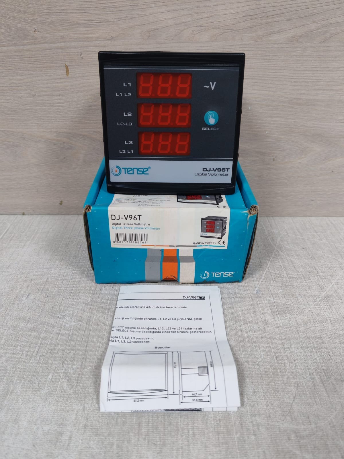 TENSE DJ-V96T DIGITAL THREEPHASE VOLMETER