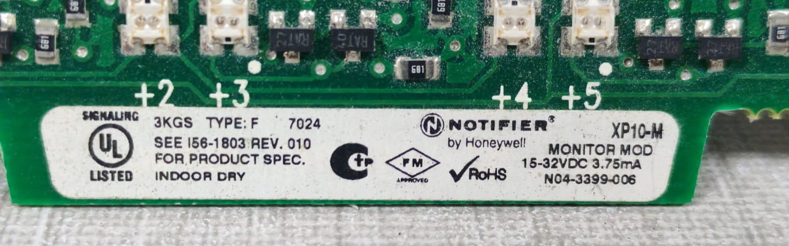 NOTIFIER BY HONEYWELL XP10-M REV.010 NOTIFIER BY HONEYWELL XP10-M REV.010 INPUT MONITOR MODULE 10