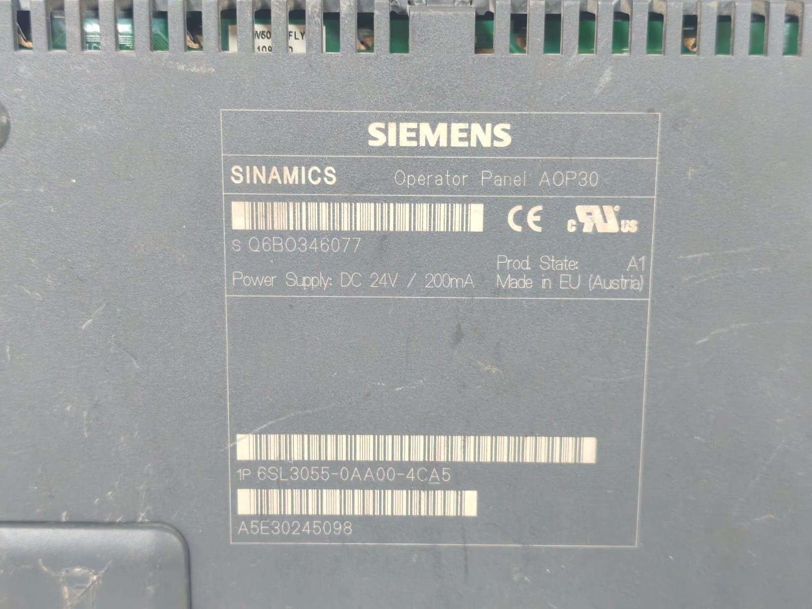 Siemens 6SL3055-0AA00-4CA5 SIEMENS SINAMICS A0P30 6SL3055-0AA00-4CA5 OPERATOR PANEL 6