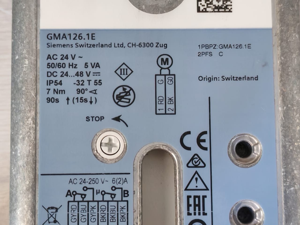 Siemens GMA126.1E Siemens GMA126.1E Damper Actuator 4