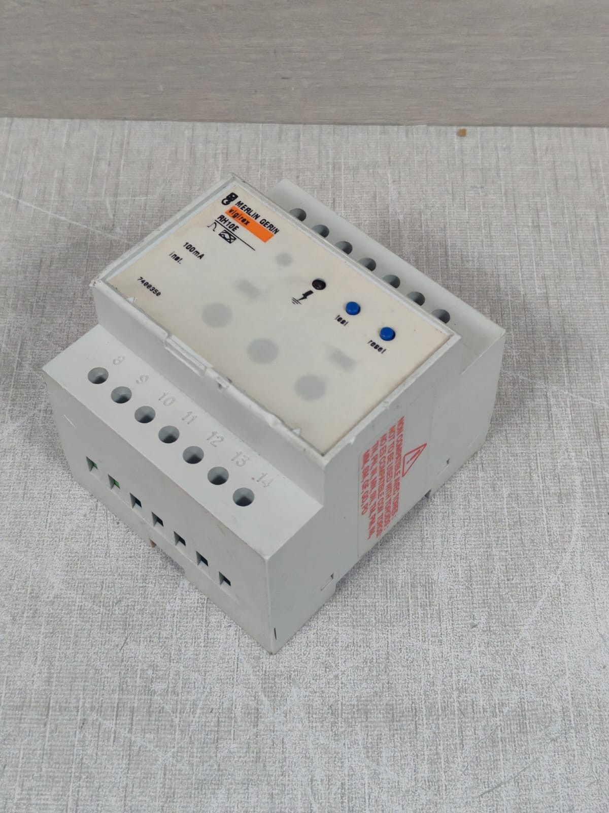 Schneider Electric RH10E MERLIN GERIN RH10E VIGIREX DIFFERENTIAL CURRENT RELAY 5