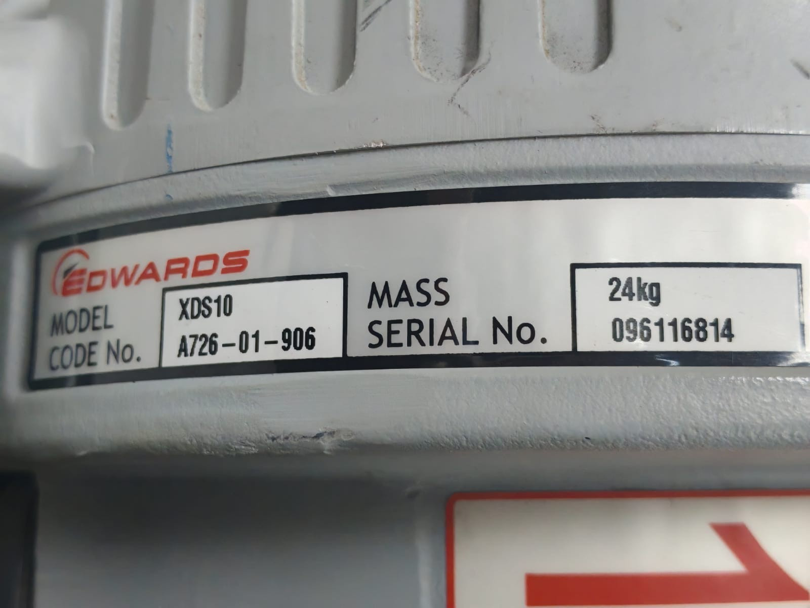 Edwards XDS10 / A726-01-906 EDWARDS XDS10 / A726-01-906 DRY SCROLL VACCUM PUMPS 7