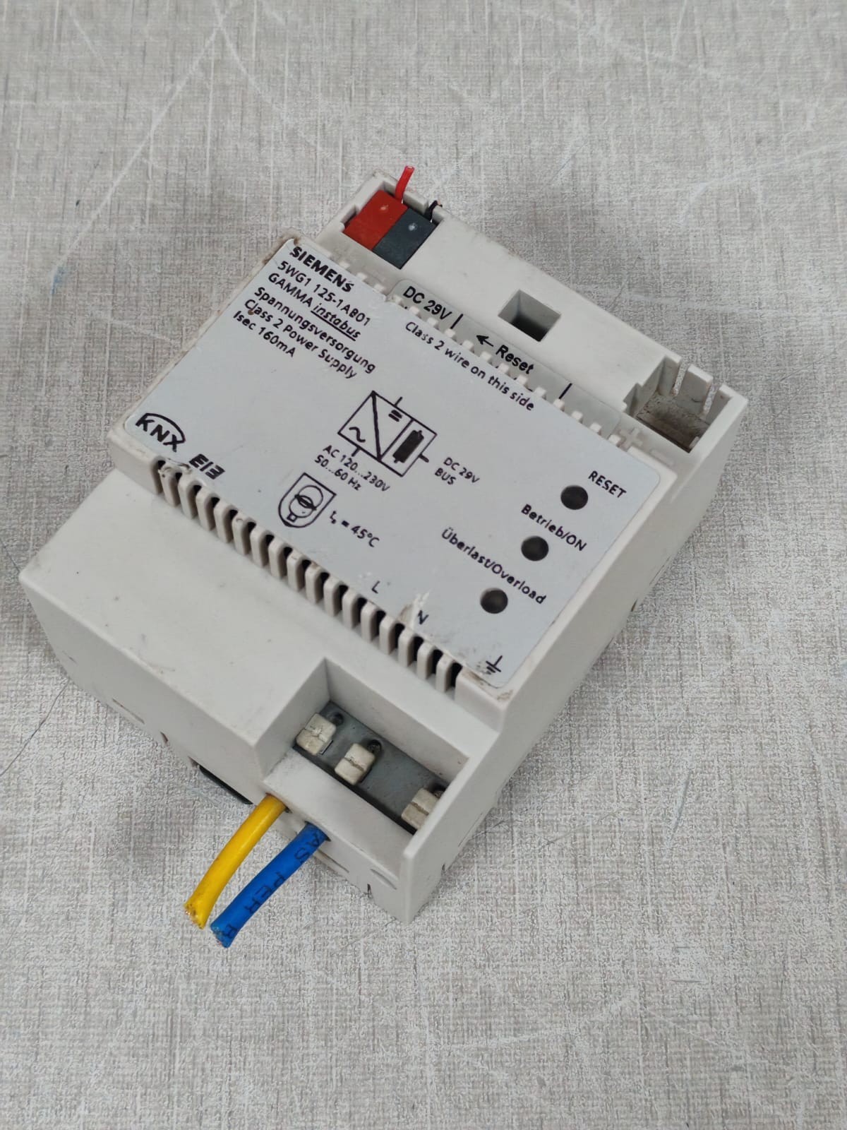 Siemens 5WG1125-1AB22 SIEMENS 5WG1 125-1AB01 GAMMA INSTABUS POWER SUPPLY 160mA 4